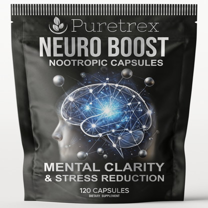 Neuro Boost Clarity Complex - product packaging by PURETREX