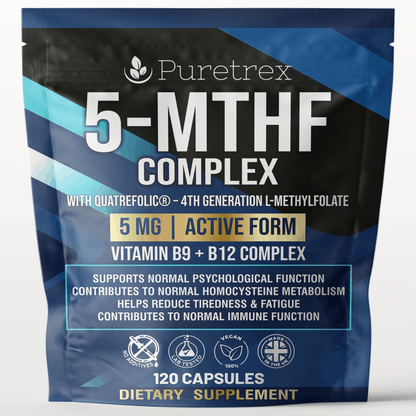 5-MTHF Complex with Quatrefolic® - product packaging by PURETREX