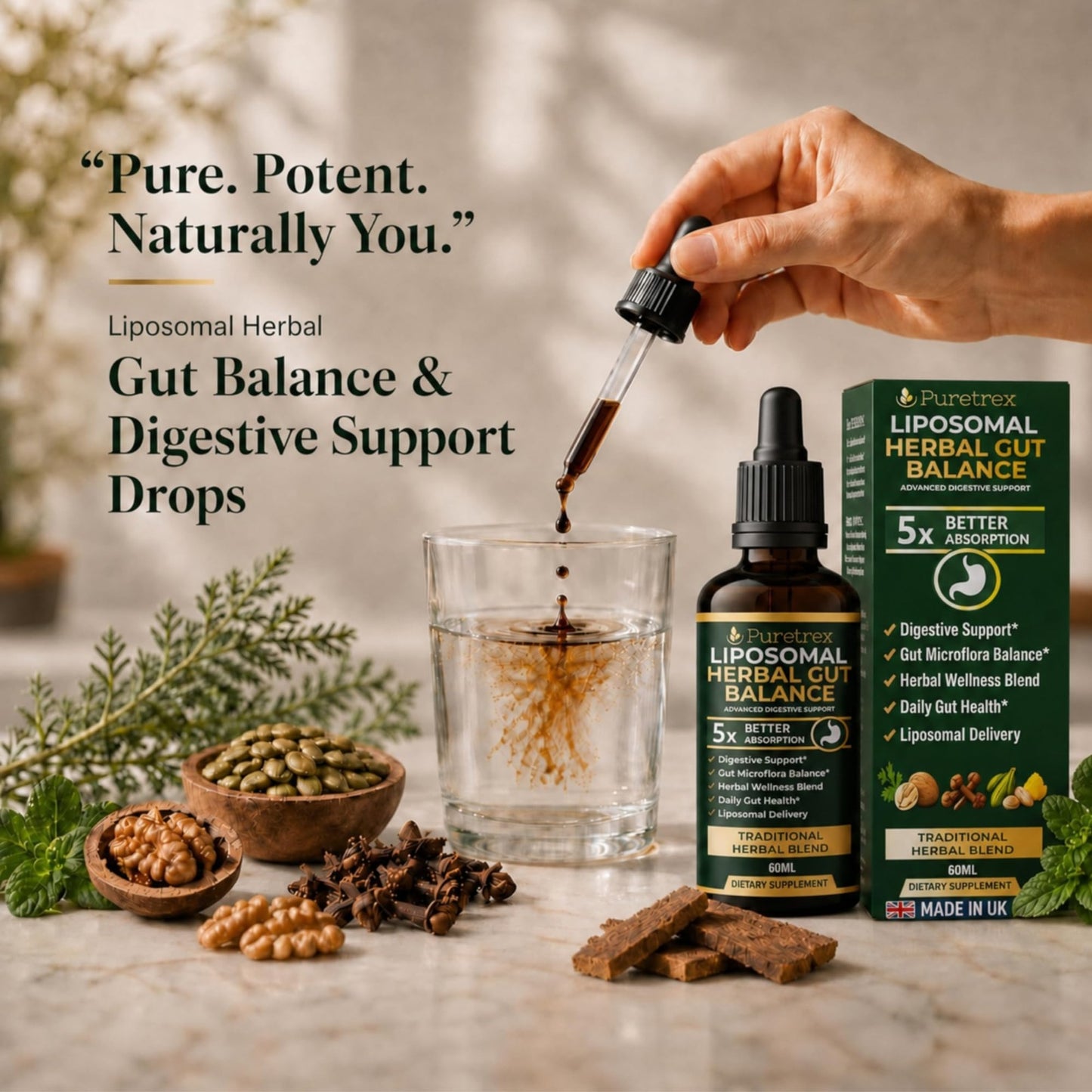 Liposomal Herbal Gut Support Drops – Advanced Digestive Support