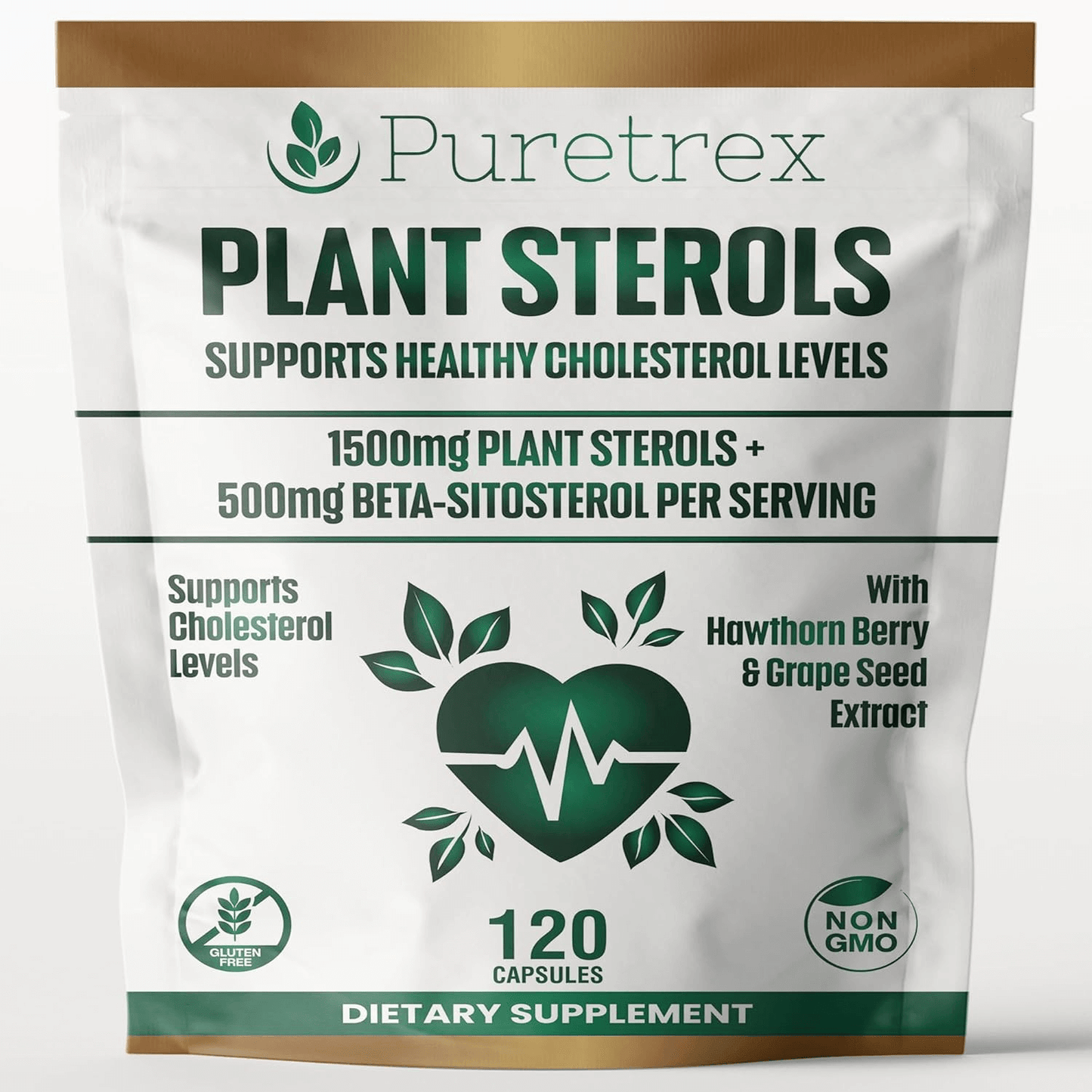 Plant Sterols & Beta-Sitosterol - product packaging by PURETREX