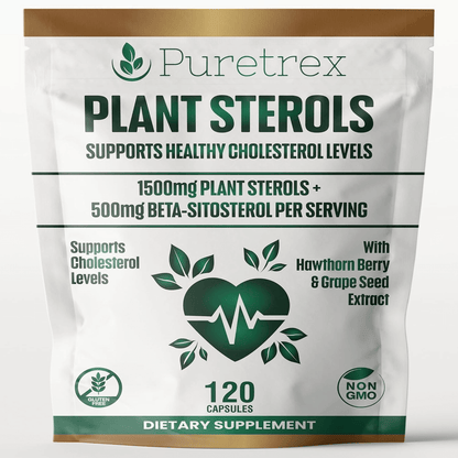 Plant Sterols & Beta-Sitosterol - product packaging by PURETREX