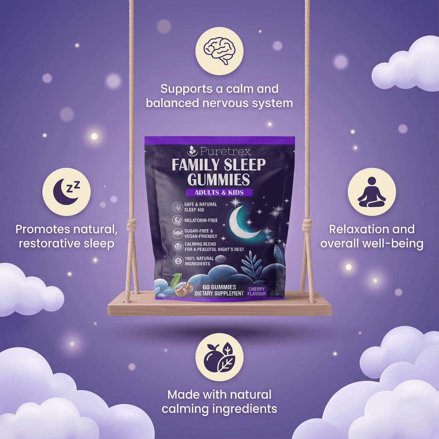 Family Sleep Gummies for Adults & Kids (4+) - product image 4 by PURETREX
