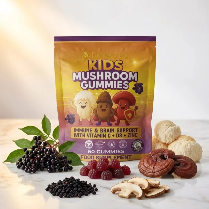 Kids Mushroom Gummies – Immune & Brain Support with Vitamin C, D3 & Zinc