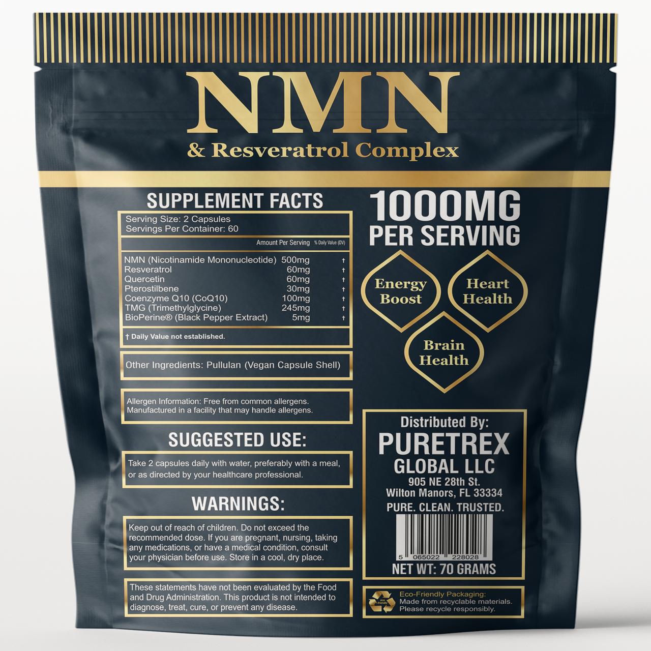 NMN & Resveratrol 7-in-1 Complex: Advanced Supplement - product image 6 by PURETREX