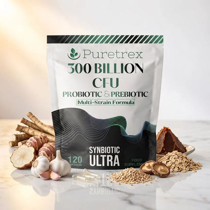 300 Billion CFU Probiotic & Prebiotic – Multi-Strain Synbiotic Ultra Formula
