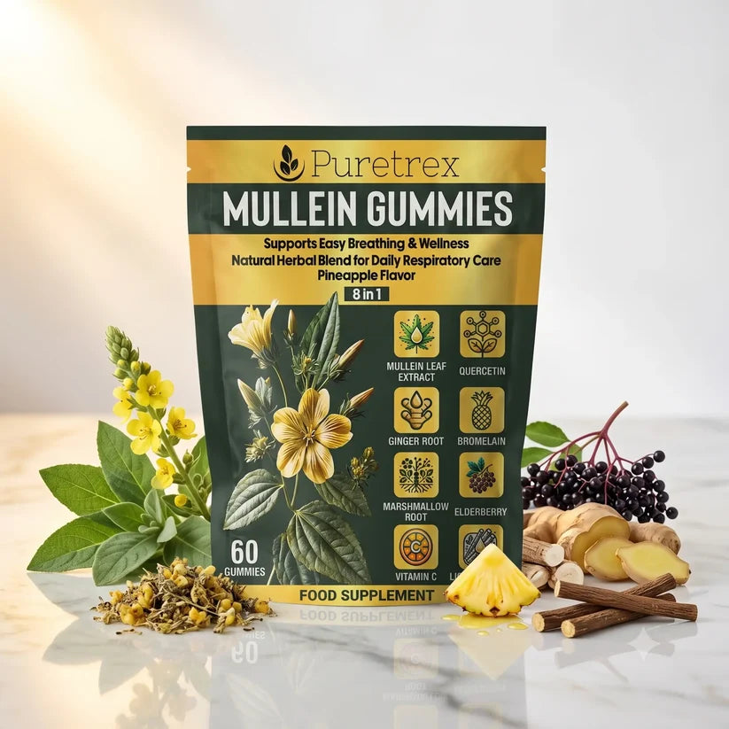 8-in-1 Mullein Gummies – Lung & Immune Support Formula