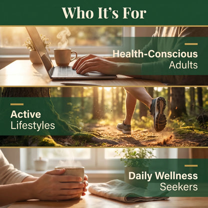 Shilajit sea moss supplement for health-conscious adults, active lifestyles and daily wellness seekers with 6-in-1 herbal adaptogen blend.