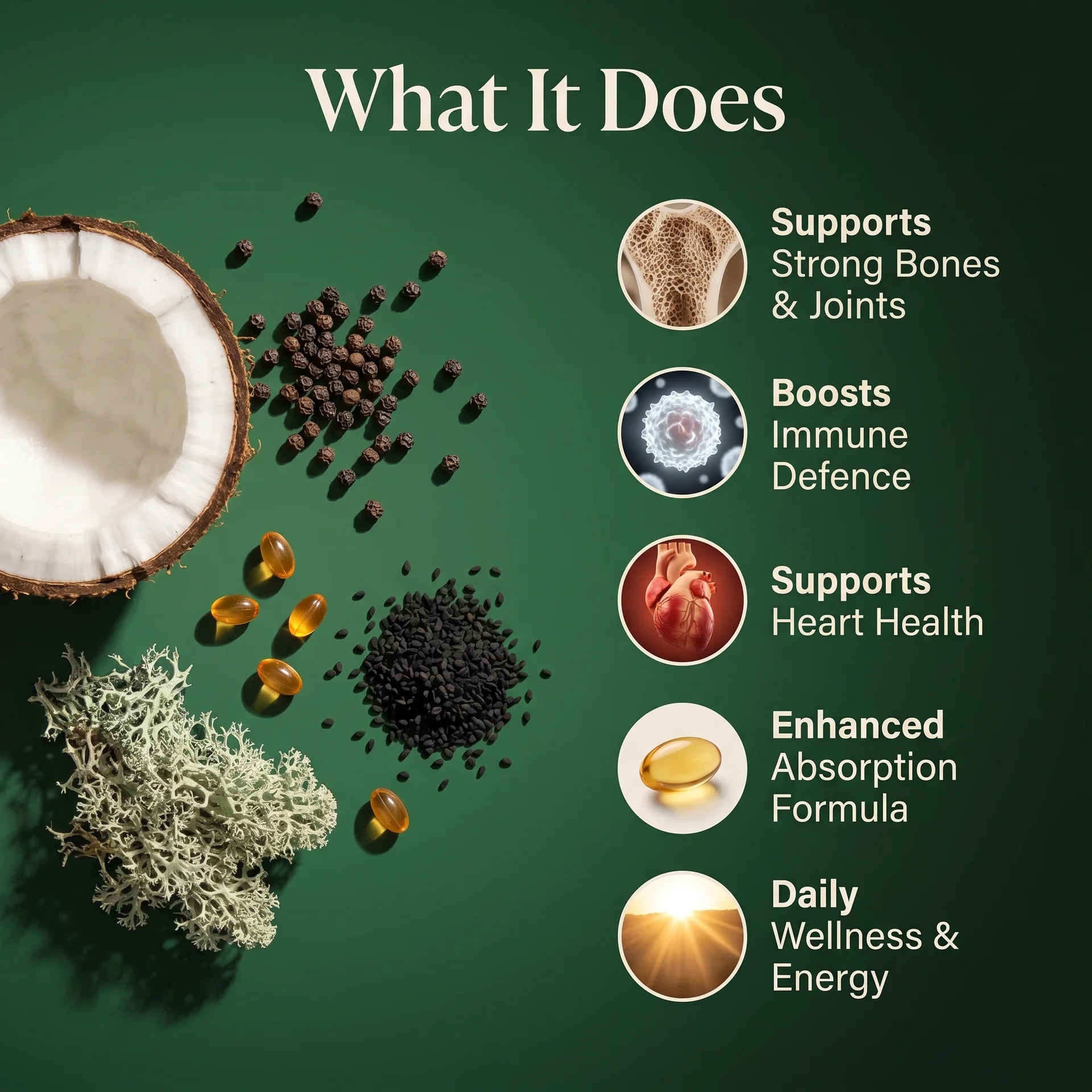 High strength vitamin D3 K2 supplement benefits: bone, joint, immune and heart health support with enhanced absorption formula.