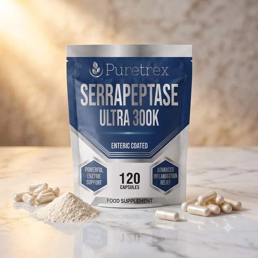 Serrapeptase Ultra 300,000 SPU – Enteric Coated Vegan Capsules