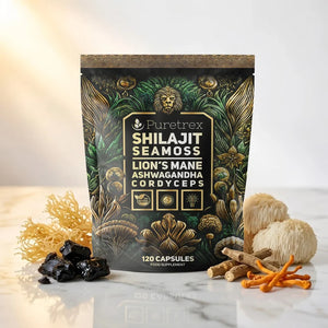 Shilajit Capsules – Sea Moss, Lion's Mane, Ashwagandha & Cordyceps