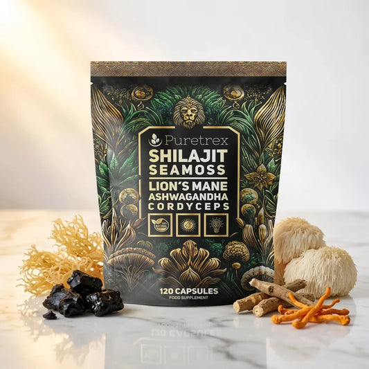 Shilajit Capsules – Sea Moss, Lion's Mane, Ashwagandha & Cordyceps