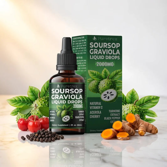 Graviola Soursop Liquid Drops 2000mg – Acerola Cherry, Turmeric & Black Pepper